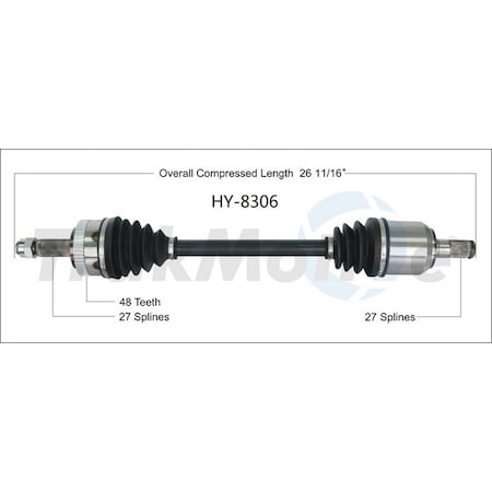 Surtrack Axle Cv Axle Shaft, Hy-8306 HY-8306